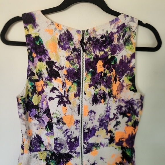 MAEVE By Anthro Neon Floral Print Fit and Flare Dress Size 4 - Picture 6 of 13